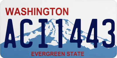 WA license plate ACI1443