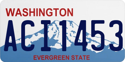 WA license plate ACI1453
