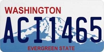 WA license plate ACI1465