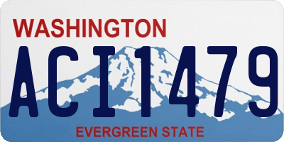WA license plate ACI1479