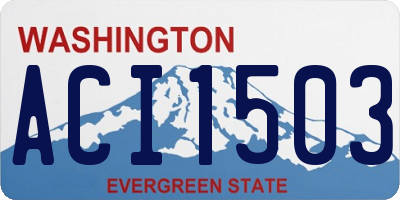 WA license plate ACI1503
