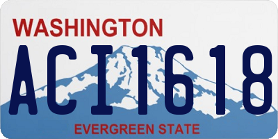 WA license plate ACI1618