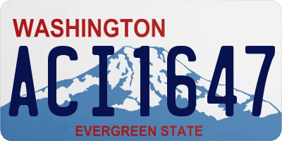 WA license plate ACI1647