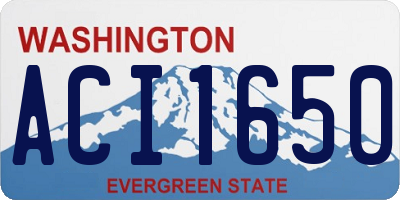 WA license plate ACI1650