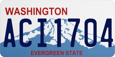 WA license plate ACI1704