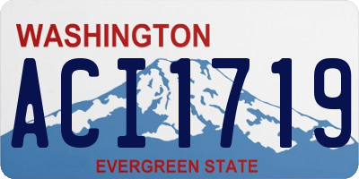 WA license plate ACI1719