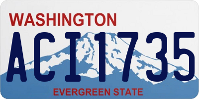 WA license plate ACI1735