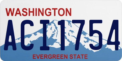 WA license plate ACI1754