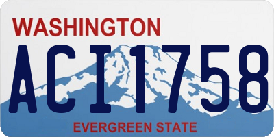 WA license plate ACI1758
