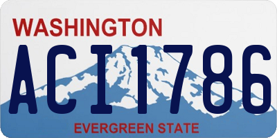WA license plate ACI1786