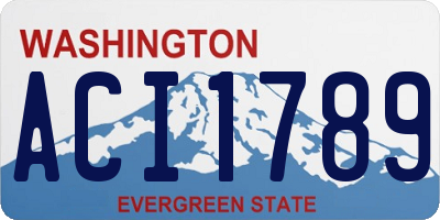 WA license plate ACI1789