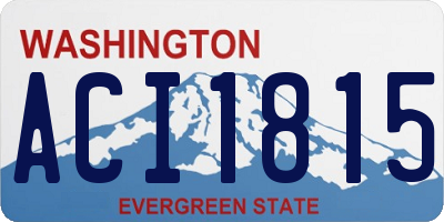 WA license plate ACI1815
