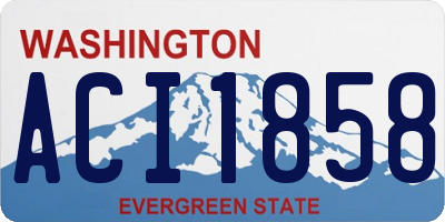 WA license plate ACI1858