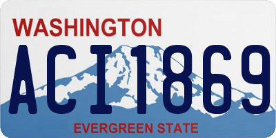 WA license plate ACI1869
