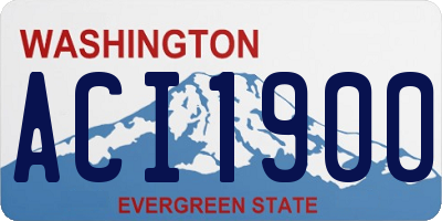 WA license plate ACI1900