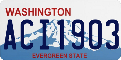 WA license plate ACI1903