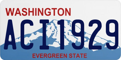 WA license plate ACI1929