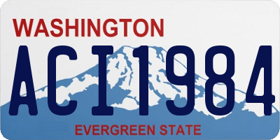 WA license plate ACI1984