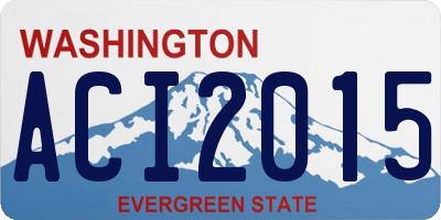 WA license plate ACI2015