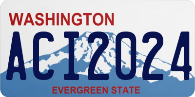 WA license plate ACI2024