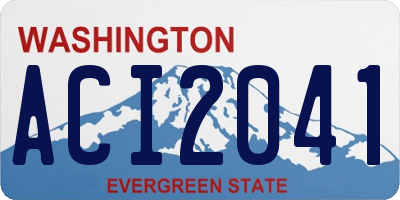 WA license plate ACI2041