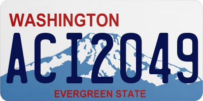 WA license plate ACI2049