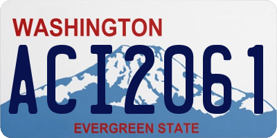 WA license plate ACI2061