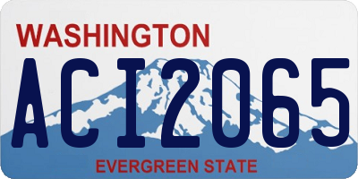 WA license plate ACI2065