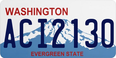 WA license plate ACI2130