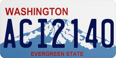WA license plate ACI2140