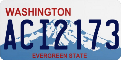 WA license plate ACI2173