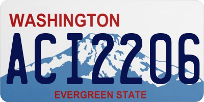 WA license plate ACI2206