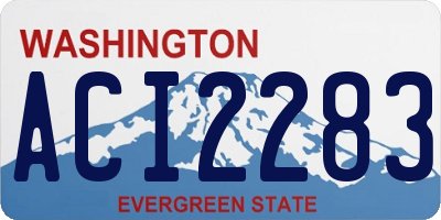 WA license plate ACI2283