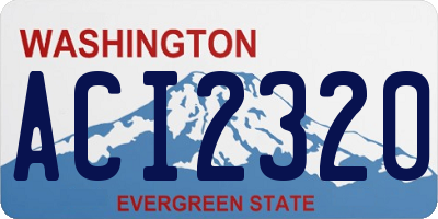WA license plate ACI2320