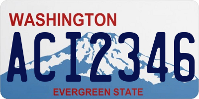 WA license plate ACI2346