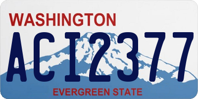 WA license plate ACI2377