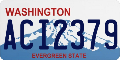 WA license plate ACI2379