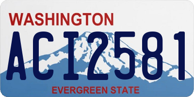WA license plate ACI2581