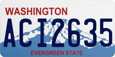 WA license plate ACI2635