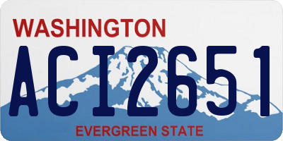 WA license plate ACI2651