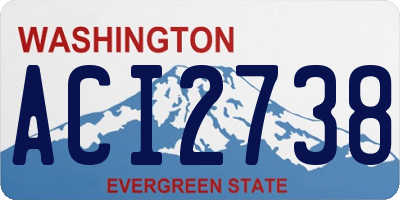 WA license plate ACI2738