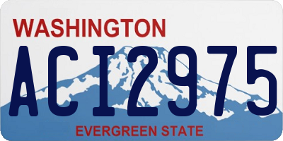 WA license plate ACI2975