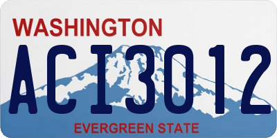 WA license plate ACI3012