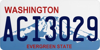 WA license plate ACI3029