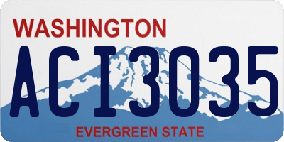 WA license plate ACI3035