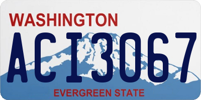 WA license plate ACI3067