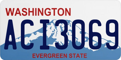 WA license plate ACI3069