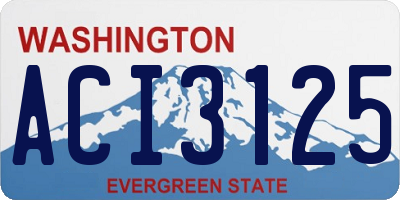 WA license plate ACI3125