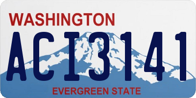 WA license plate ACI3141