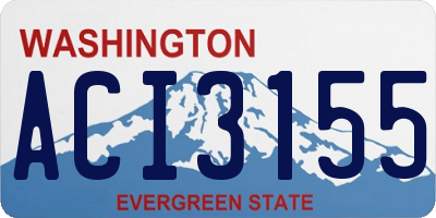 WA license plate ACI3155